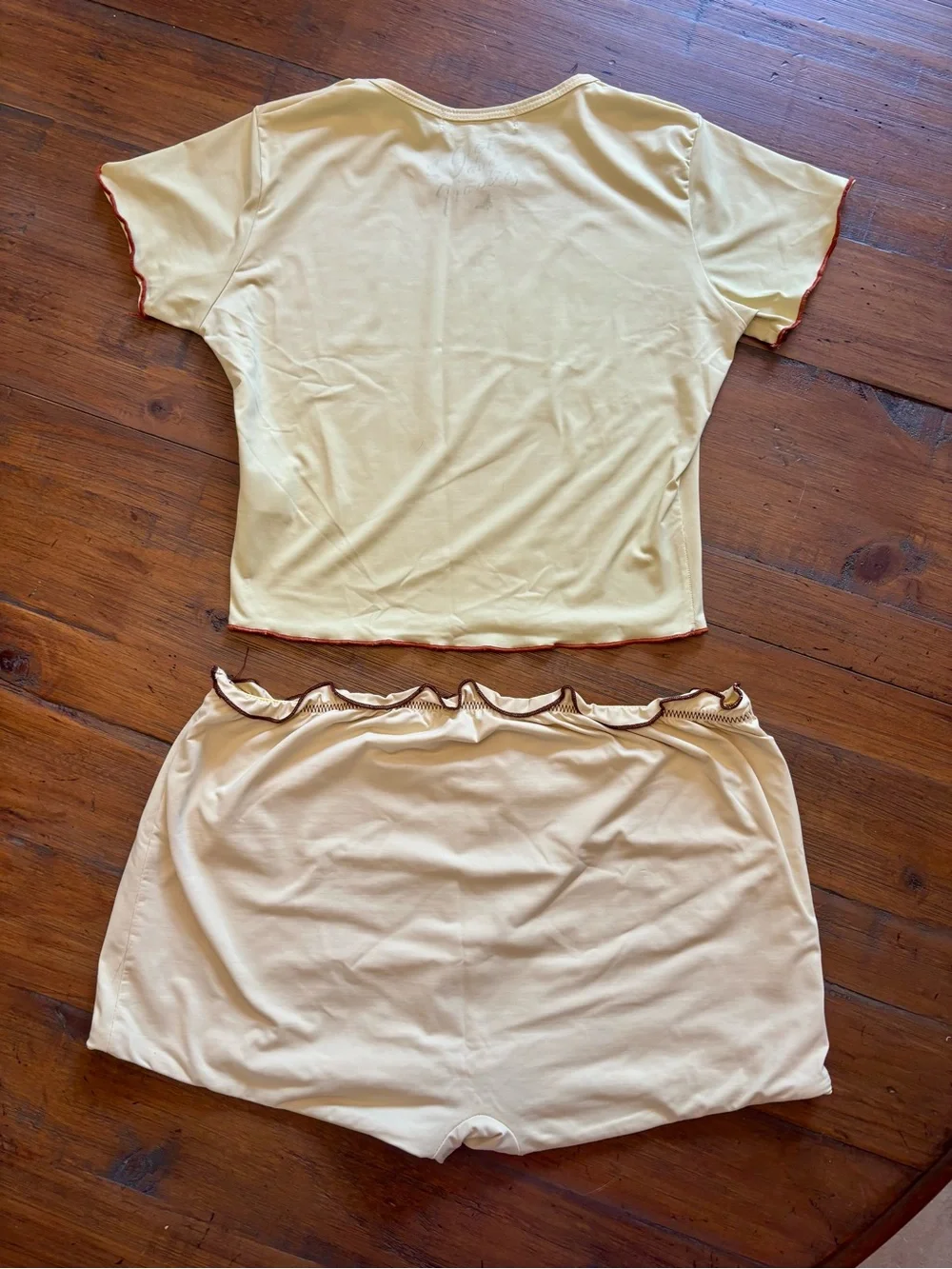 Rare! Frankie’s bikinis x Gigi HADID yellow fawn top and shorts set